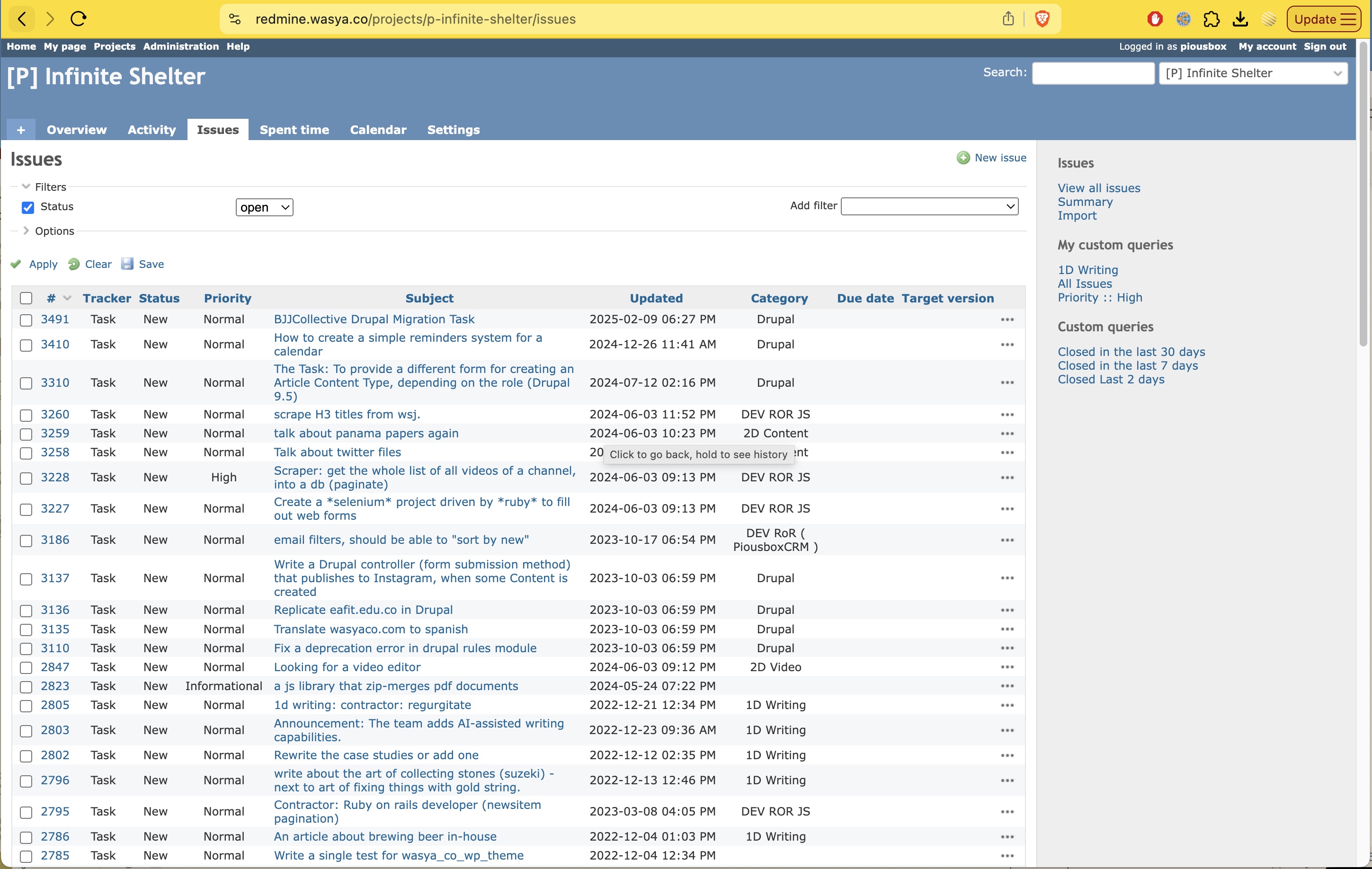 redmine screenshot