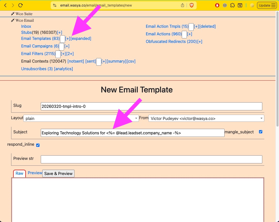 create email templates