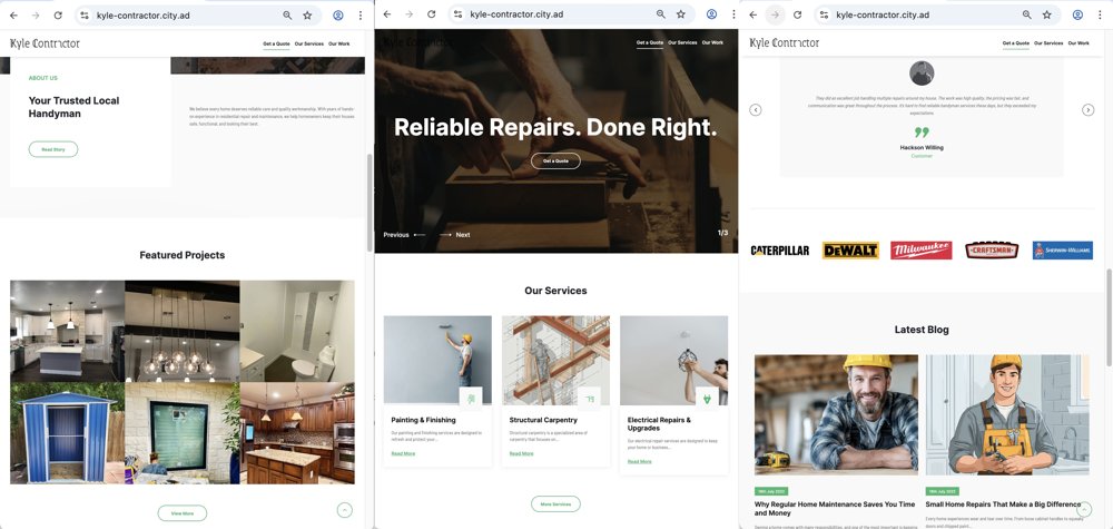 kyle-contractor screenshot