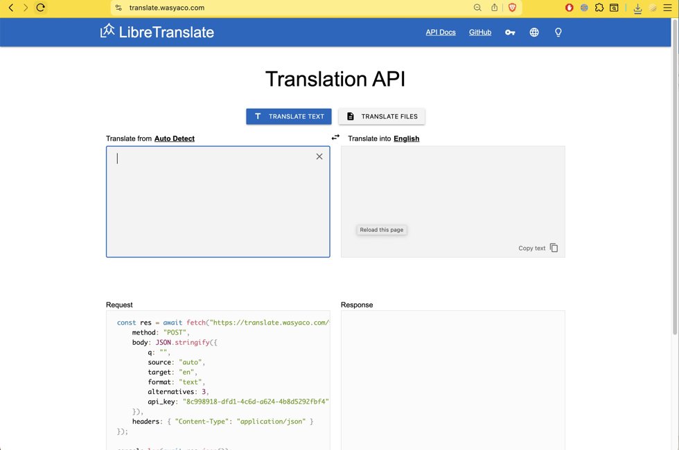 libretranslate screengrab