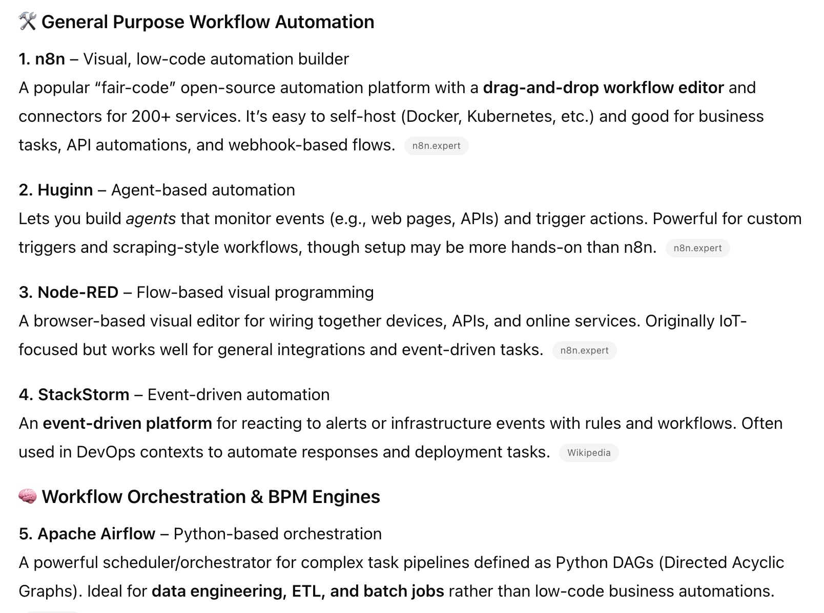 recommended workflow automation